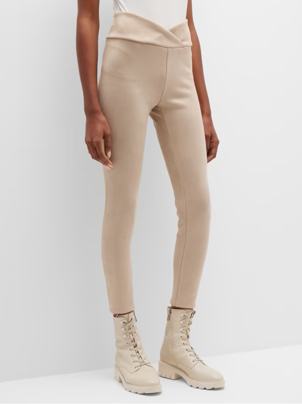 Splendid Collection Women's Vegan Suede Leggings - Tan - Extra Small - NWT